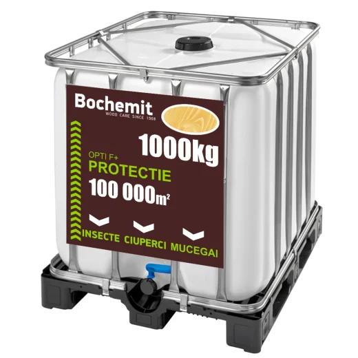 Tratament lemn preventiv Bochemit Opti F+t 1000 kg transparent – fungicid si insecticid concentrat pentru interior si exterior