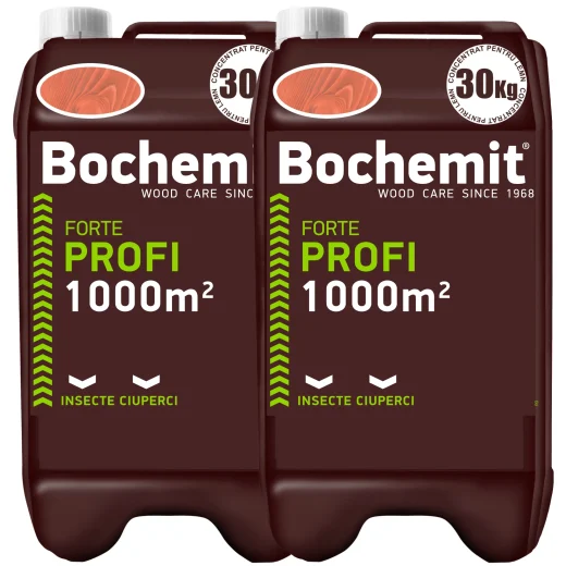Tratament lemn fungicid si insecticid Bochemit Forte Profi 2x30kg maro - cu protectie preventiva lemn in contact cu solul si umiditatea