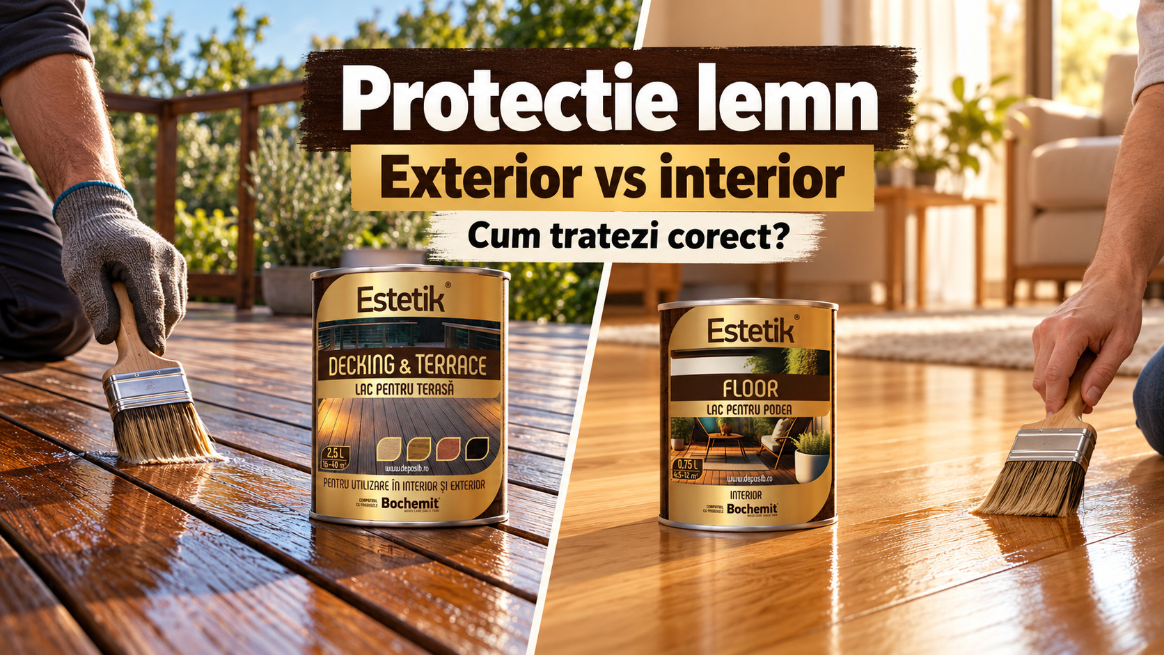 Lazura si lac de lemn pentru terasa lemn interior si exterior