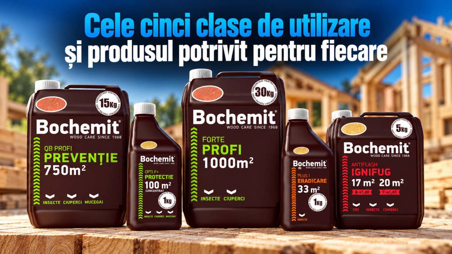 Cele 5 clase de utilizare si ce tratament lemn alegi pentru fiecare